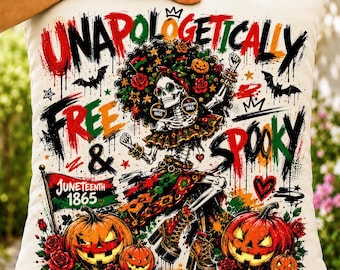 Juneteenth Halloween PNG, Afro Skeleton PNG, Black Girl Magic, Digital Download