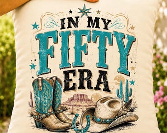 In My Fifty Era PNG, Retro 50th Birthday Graphic (Digital Download)