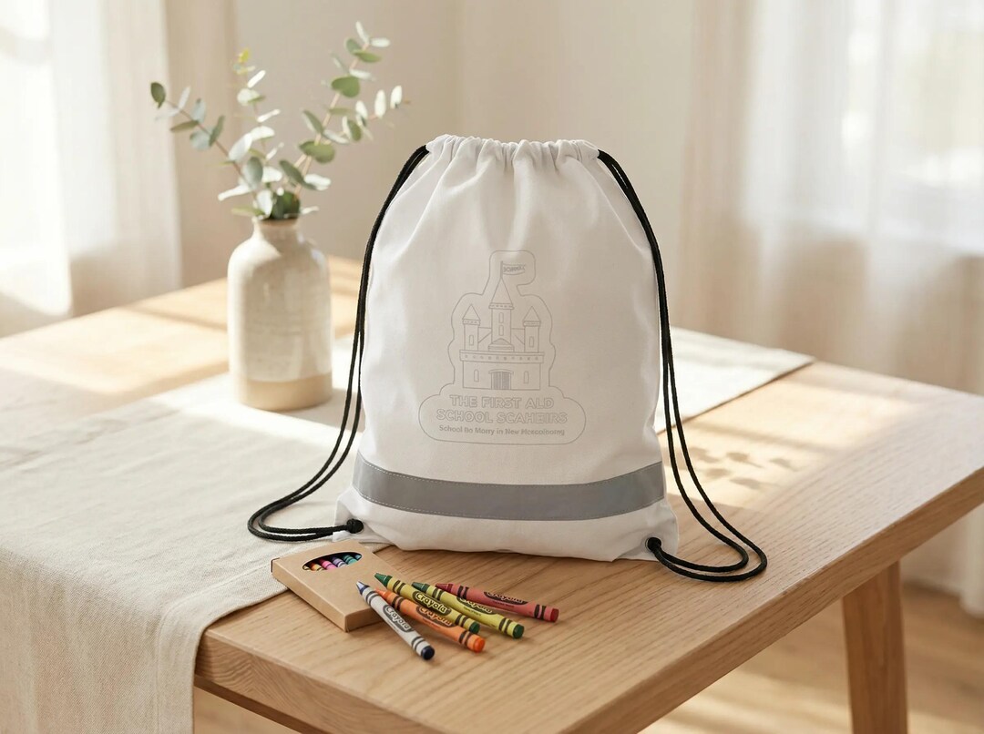 Drawstring Backpack Coloring Coloring Drawstring Bag With Crayons - Etsy