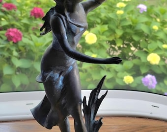 Antique Art Nouveau Sculpture 20" Tall
