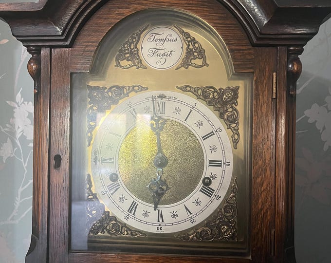 1936 Pre-war Oak Longcase Clock – Accrington Mechanics’ Institution ...
