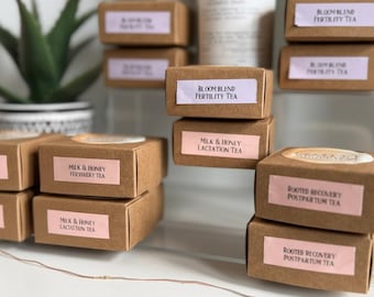 Bloom Blend Herbal Tea | Botanical Ritual Tea with Red Raspberry Leaf & Lemon Balm | Organic Loose Leaf Tea Set