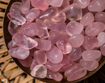 Rose Quartz Tumbled Stone | Polished Pink Quartz Crystal | Decorative & Collectible Stone