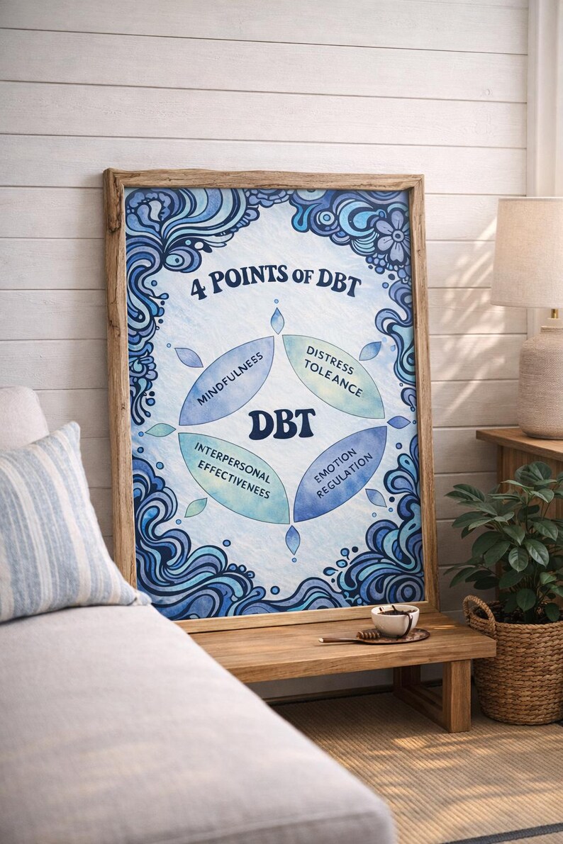 DBT Skills Poster | Dialectical Behavior Therapy Chart | Therapist ...