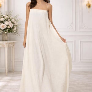 white elegant maternity dress Momyknows White Floral Cut Out Off Shoulder Backless Cami Big Swing Elegant Vacation Maternity Hobo Photoshoot Baby Shower Maxi Dress White / 2XL main image 0