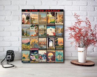 Französisches Reiseplakat, Fernweh Geschenk, Vintage französisches Dekor