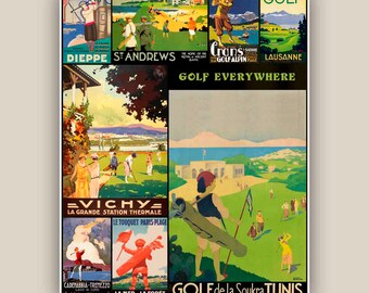 Decorazioni per la stanza da golf, regali per golfisti, stampe artistiche sul golf, feste sul golf