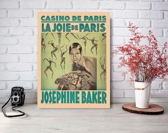 Poster di Josephine Baker, regali francesi, decorazioni murali francesi