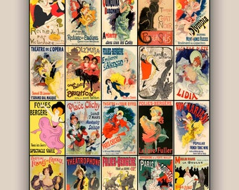 Vintage French Decor, Art Nouvea Poster, La Belle Epoque,  French Gifts