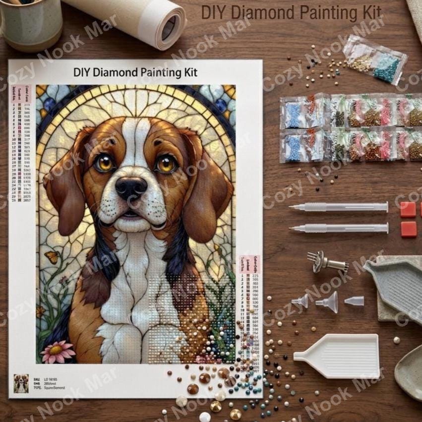 Mosaic Beagle Art - Etsy
