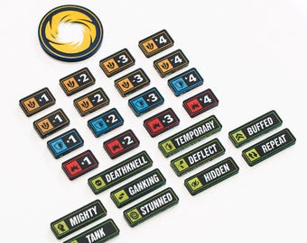 Riftbound TCG Bundle | Acrylic Game Tokens | Double-Sided Print