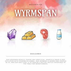 Wyrmspan Bundle Tokens | Acrylic Game Tokens – 0.75" | Double-Sided Print