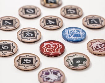 Segnalini da gioco in acrilico Hearth & Token compatibili con Arkham Horror LCG
