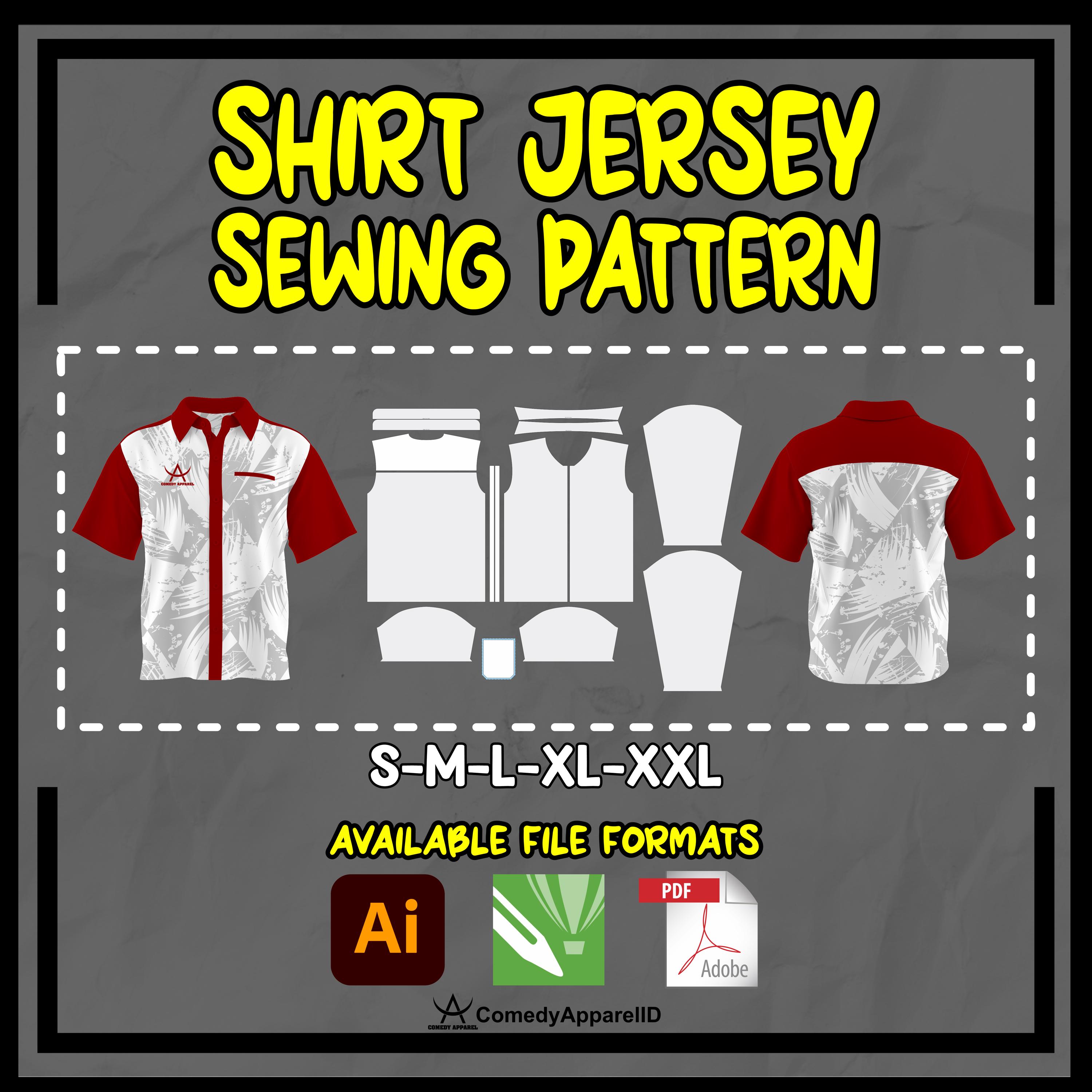 Shirt Jersey Sewing Pattern PDF | Sport Template | Digital Download ...