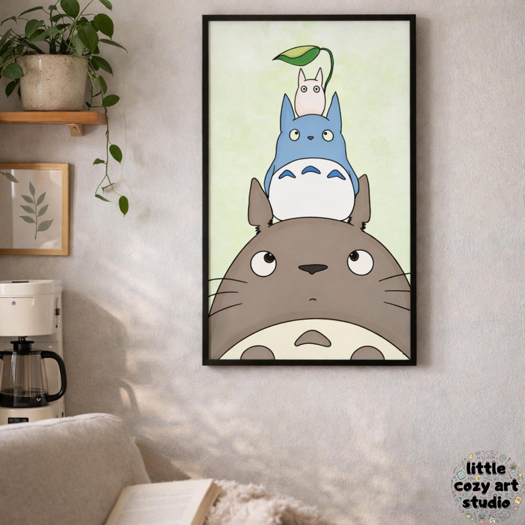 Totoro Wall Art Print, Studio Ghibli Inspired Poster (digital Download ...