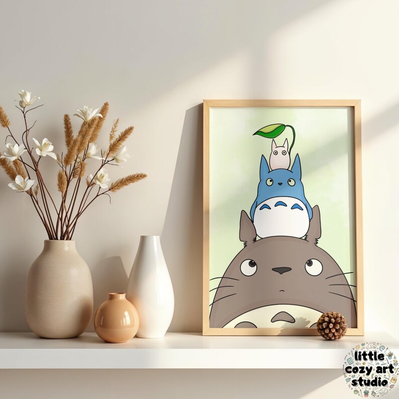 Totoro Wall Art Print, Studio Ghibli Inspired Poster (digital Download ...