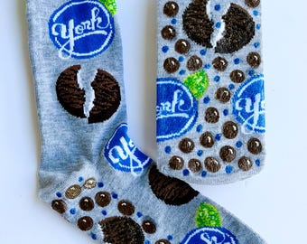 York Peppermint Pilates/Yoga Grip Socks