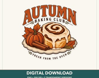 Höstbakklubb Kanelbullepumpa PNG-paket (digital nedladdning)