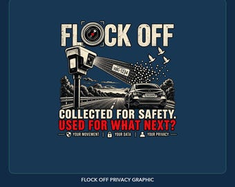 Flock Off Privacy Graphic PNG, Surveillance Awareness Shirt Design (Digital Download)