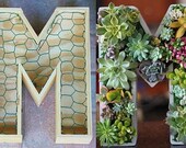 10 inch DIY Letter Planter Box Initial Monogram for Succulents or Plants Indoor or Outdoor Vertical Planter or Centerpiece