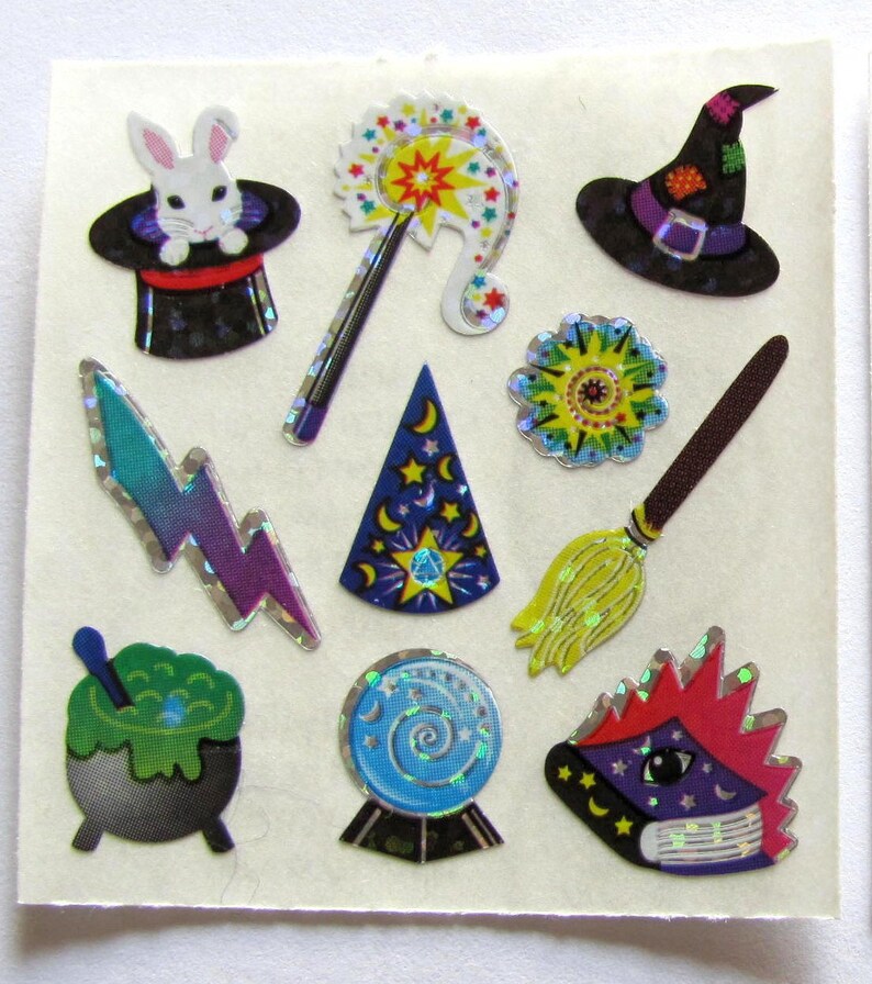 Magic Tricks Vintage Sandylion Glitter Sticker Mod - Crystal Ball ...