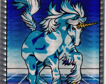 Fantasy Unicorns and Harlequins Vintage Vending Machine Prism