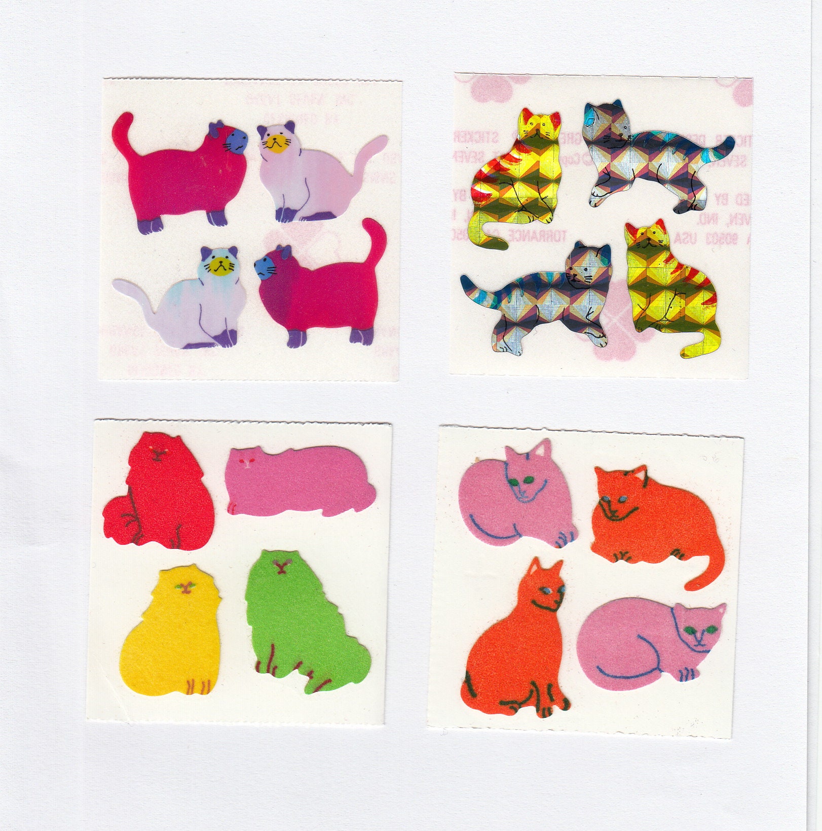 Cute Vintage Great Seven Stickers - You Choose - Opal Cat Kitten Kitty ...