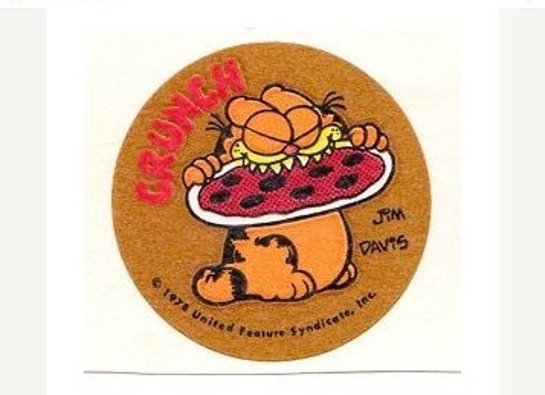 Garfield Scratch and Sniff Pizza Vintage Trend Sticker 1978 - Etsy 日本