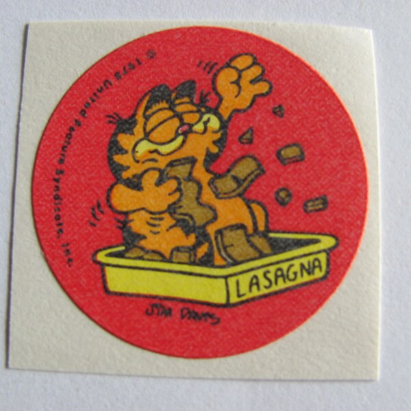 Garfield Scratch Sticker Etsy