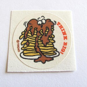 Pegatinas de panqueques de jarabe de arce, estilo vintage, mate, para rascar y oler: coleccionable con aroma apestoso de los años 80