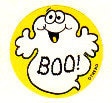Rare Vintage Trend Scratch and Sniff Matte Coconut Ghost Sticker - 80's Scented Halloween