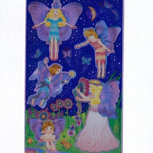 Feeën Vintage Sandylion Pearly maxi vel stickers - Fairy Faerie Wing Butterfly Moon Star Pearl Opal iriserende dweil parelmoer schelp