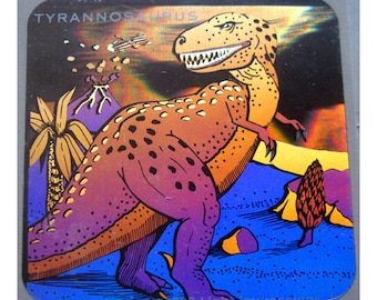 Vintage Light Impressions Hologram Dinosaur Sticker - Holographic Dino Tyrannosaurus Rex T-Rex Paleolithic Paleontology Collectible