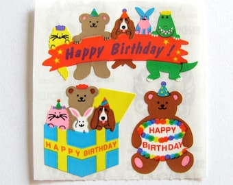 Vintage Rare Sandylion Fuzzy Butterfly Stickers Maxi Sheet