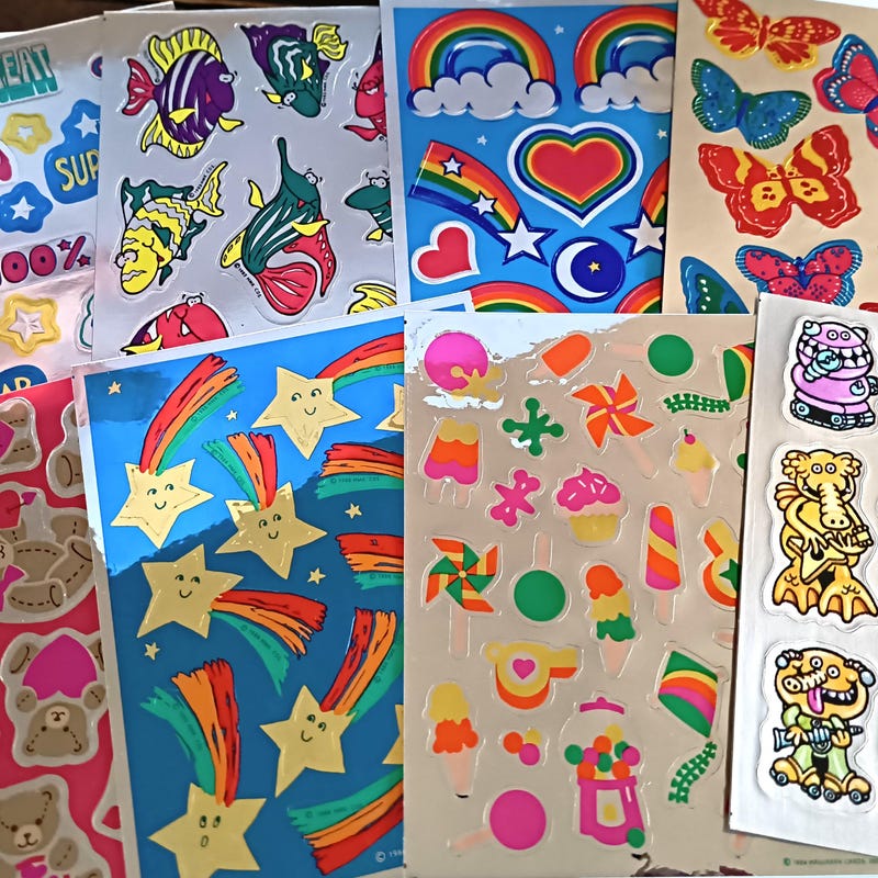 Vintage Stickers Toys - Etsy