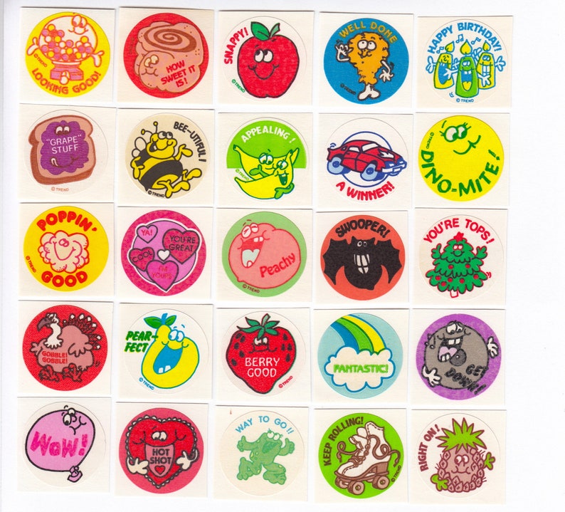 Vintage Trend Matte Scratch & Sniff Stickers 80s You Choose - Etsy