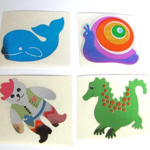 Hambly Foil Reflective Vintage 80s Sticker - You Choose - Mylar Dragon Whale Cowboy Snail Rainbow Shell Collectible