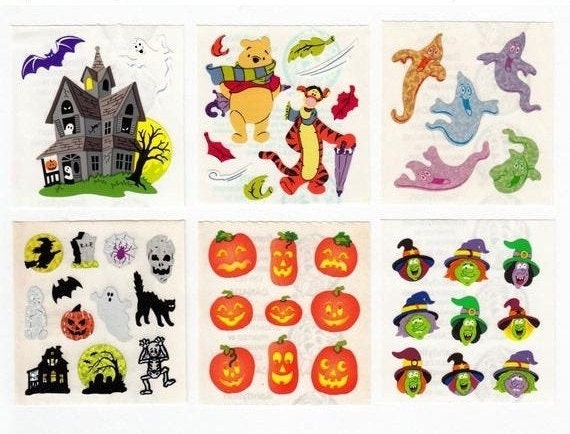FREE SHIPPING OFFER Sandylion Stickers SKULLS Glittery Stickers