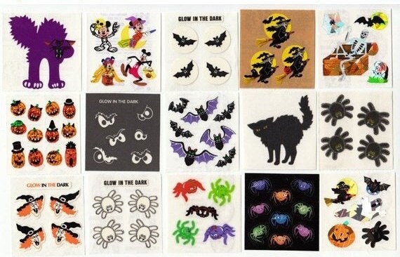 Sandylion Halloween Vintage Stickers - You Choose - Glow in Dark