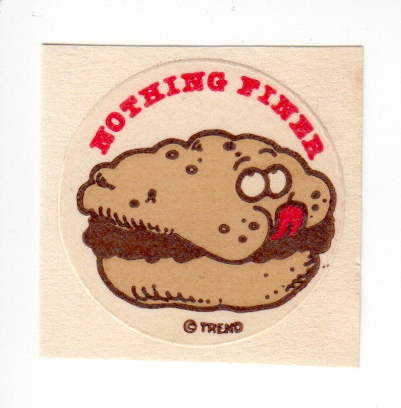 Rare Vintage Trend Matte Scratch and Sniff Hamburger Sticker Etsy