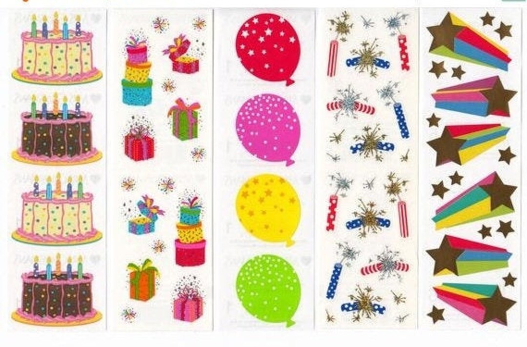 SPARKLY SILVER STAR Stickers, Mrs. Grossman's 2 Full Sticker Strips  Christmas Stars Fun Accent Stickers 