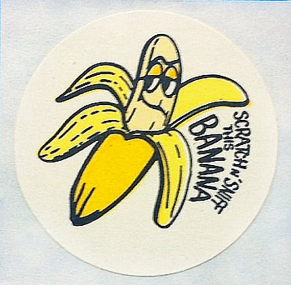 Banana Rare Vintage Toys for America Scratch and Sniff Sticker