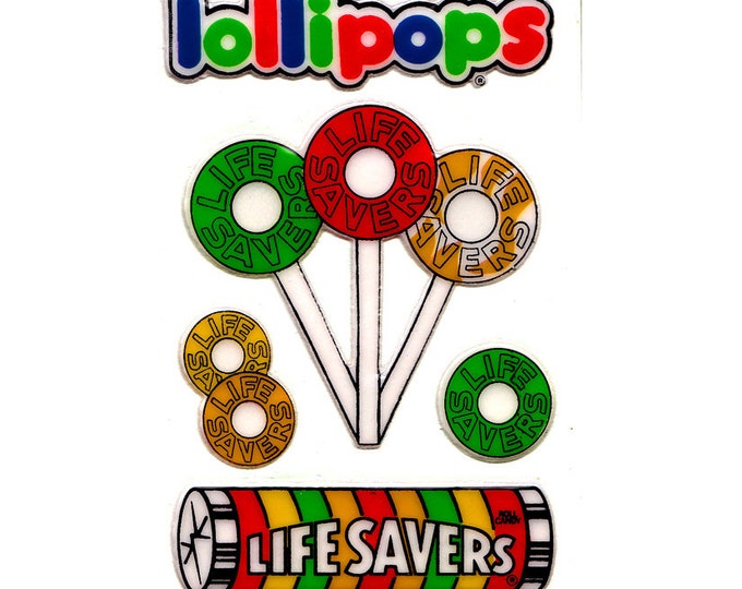 Rare Vintage Lifesavers Candy Puffy Stickers 80's Lollipop Etsy