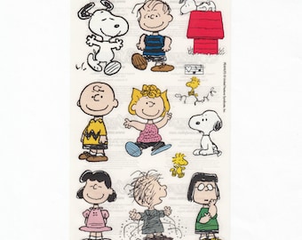 Peanuts Sandylion Transparent Maxi Sticker Sheet - Cartoon Snoopy Lucy Linus Woodstock Charlie Brown Pigpen