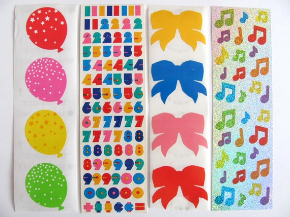 4 Strips Mrs Gold /& Silver Grossman/'s Stickers Balloons
