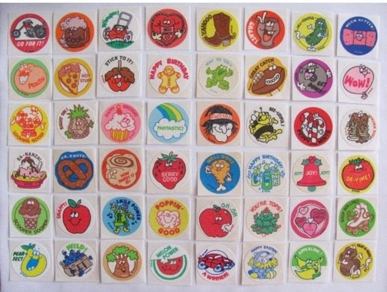 Vintage Trend Matte Scratch & Sniff Stickers 80s You Choose Etsy