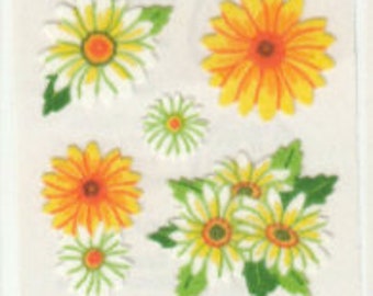 Vintage Sandylion Fuzzy Daisy Flowers Sticker Mod Daisies - Etsy Australia