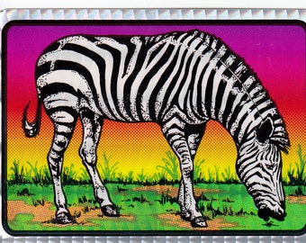Fabulous Prismatic Zebra Vintage Sticker - Prism Retro Vending Machine Scrapbook