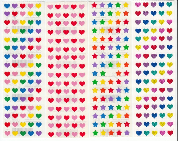 4 MODULES SMALL MULTI SPARKLE STARS MRS GROSSMANS GLITTER STICKERS CELEBRATE