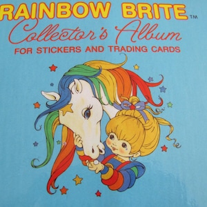 Rare Vintage Sticker Collectors Album with Pockets - 1984 Hallmark HTF - Adorable Cartoon Toy Book